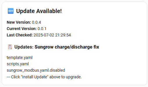 update available