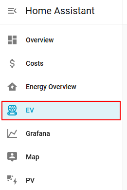 EV dashboard