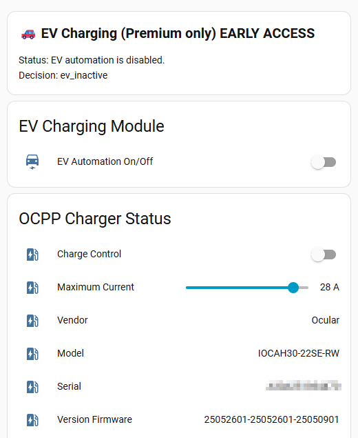 EV dashboard