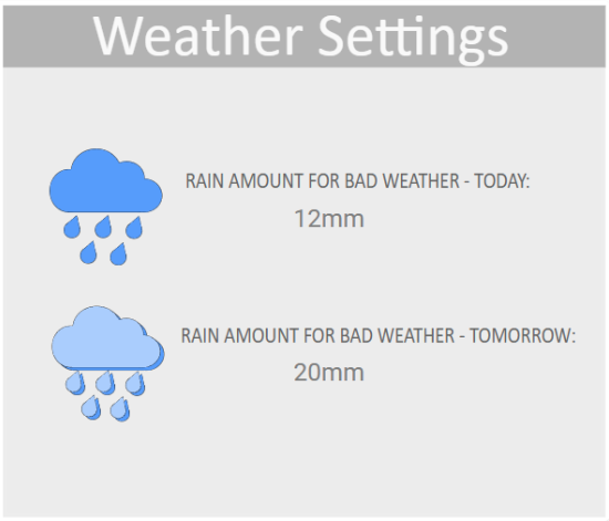 Weather Settings