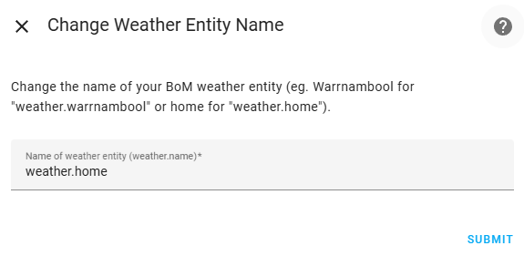 BOM Entity Name
