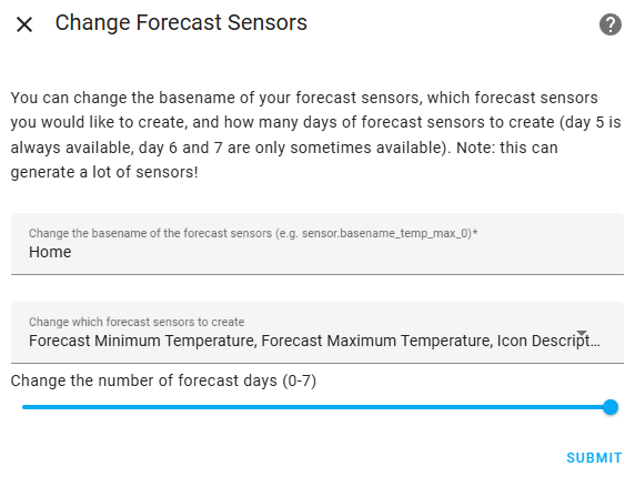BOM Forecast Sensors