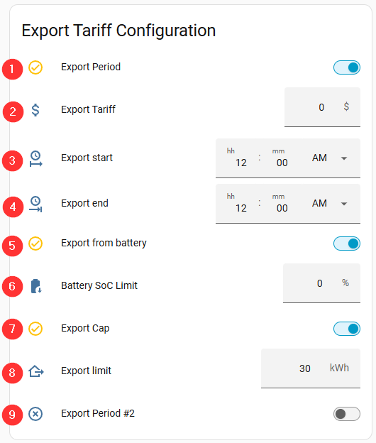 Export Configuration