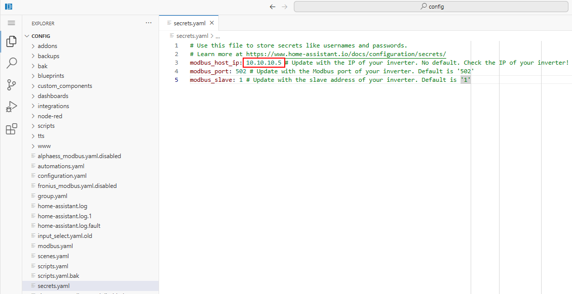 Config Folder