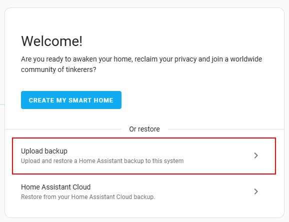 Home Assistant Welcome