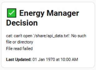 Energy Manager Decision